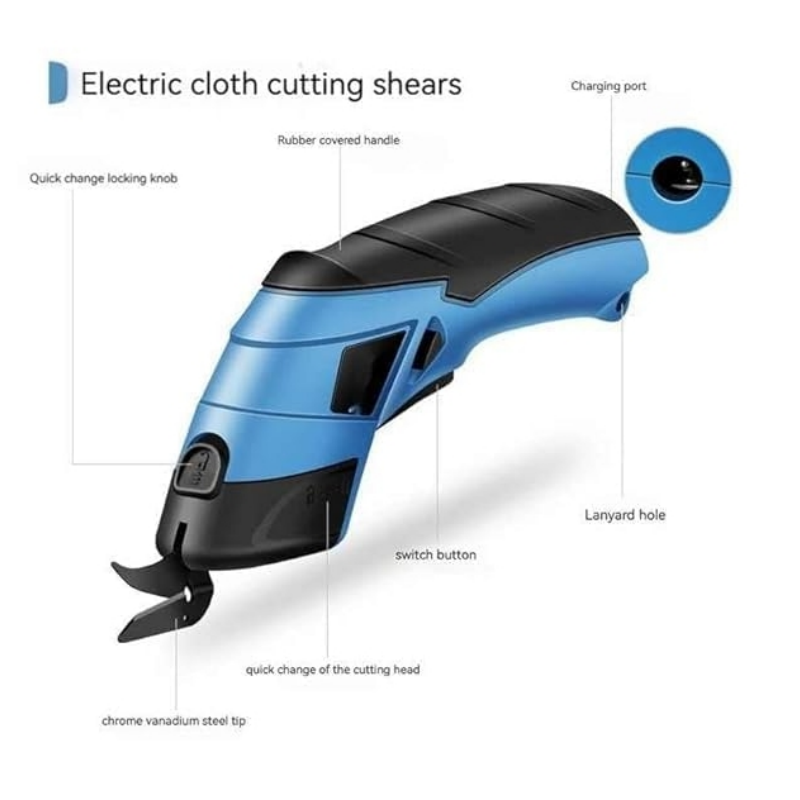 ✂️Przenośne, ręczne, akumulatorowe, elektryczne nożyczki do cięcia tkanin