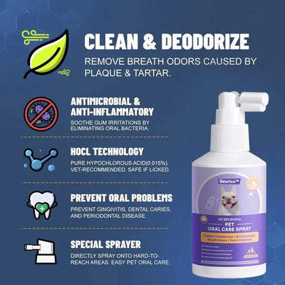 🔥Seurico™ Spray do czyszczenia zębów dla psów i kotów