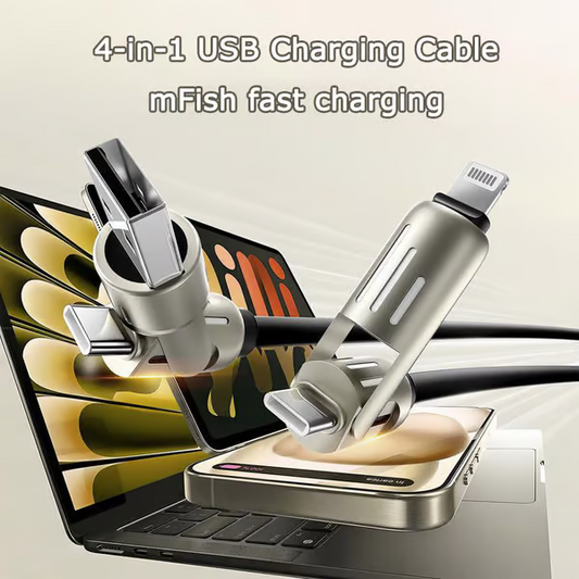 Kabel ładujący USB 4 w 1 mFish szybkie ładowanie MAX 240 W