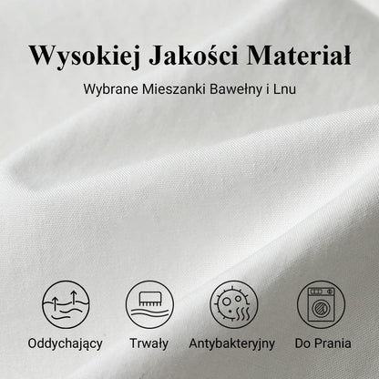 2025 Damska luźna sukienka z nadrukiem z bawełny i lnu