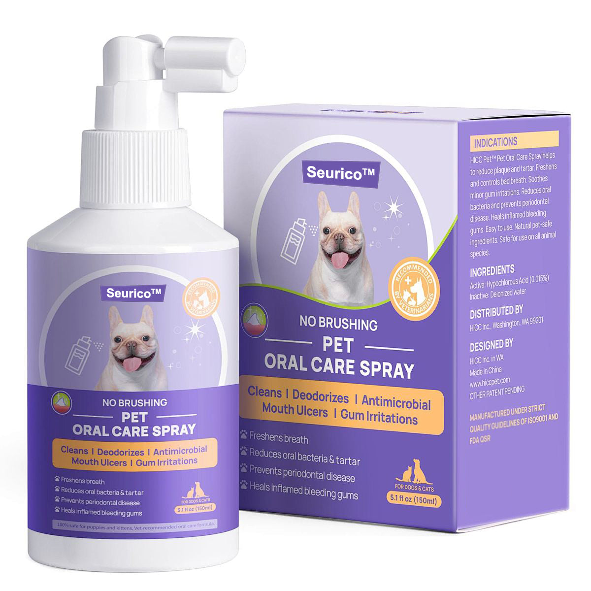 🔥Seurico™ Spray do czyszczenia zębów dla psów i kotów