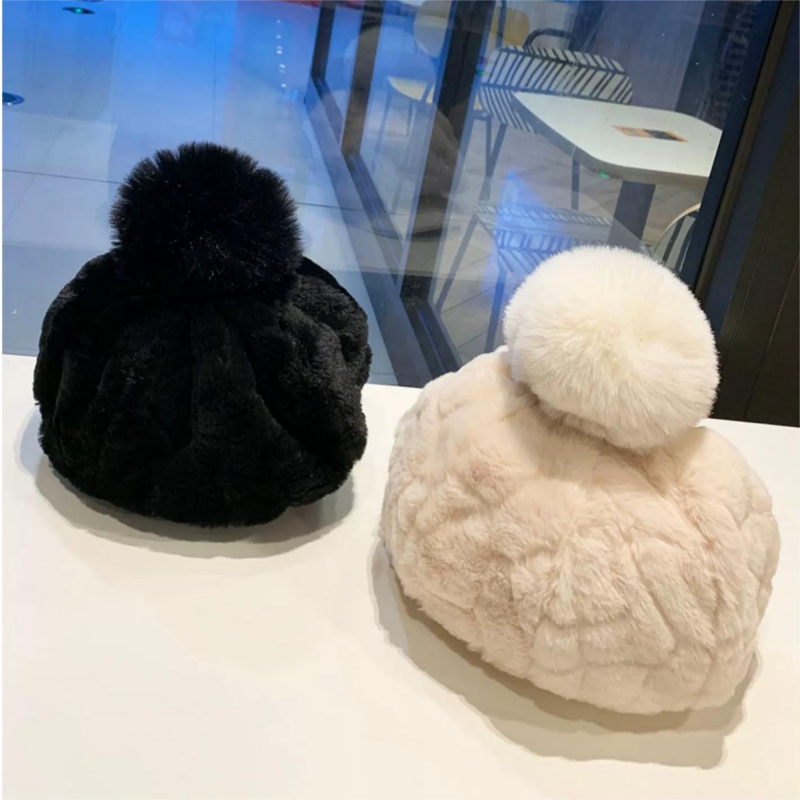 🎁Najlepszy prezent dla niej 🎁👒 - zimowa czapka damska z krótkim rondem🥰