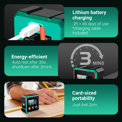 🔥 Magnetyczny Cyfrowy Miernik Kątów z Laserem Elektronicznym