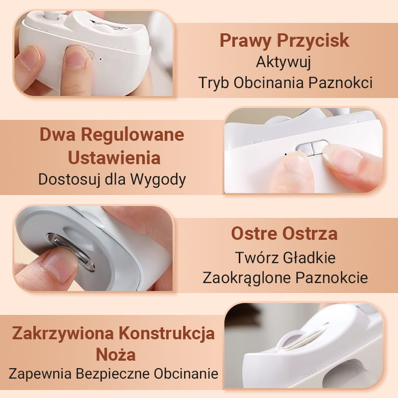 🔥2 w 1 Zmotoryzowane, polerowane automatyczne obcinaczki do paznokci🎁