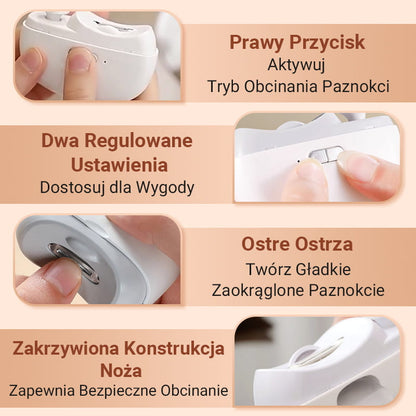 🔥2 w 1 Zmotoryzowane, polerowane automatyczne obcinaczki do paznokci🎁