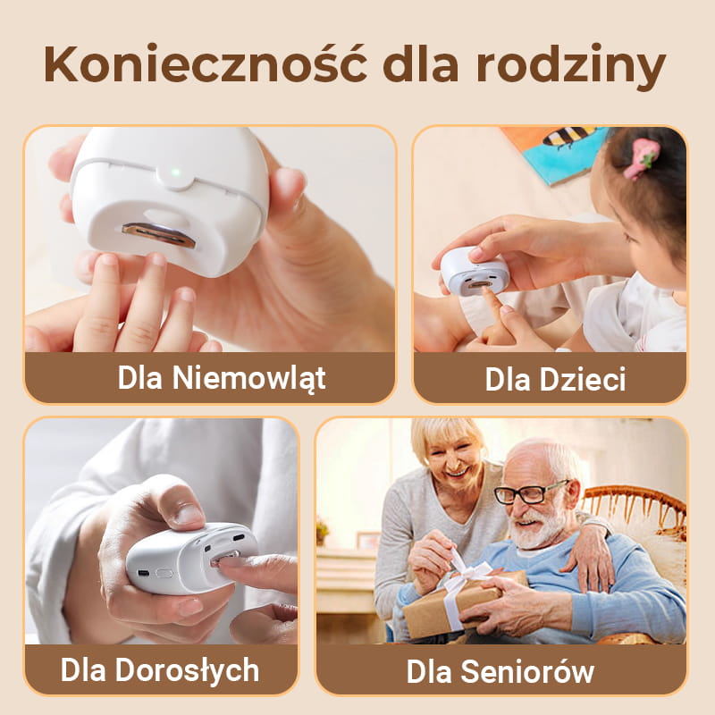 🔥2 w 1 Zmotoryzowane, polerowane automatyczne obcinaczki do paznokci🎁