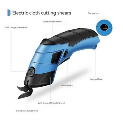✂️Przenośne, ręczne, akumulatorowe, elektryczne nożyczki do cięcia tkanin